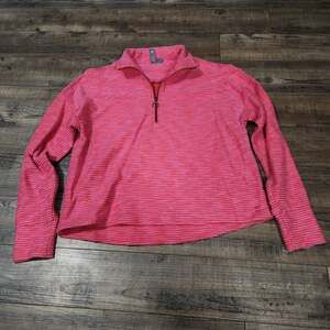 Sweaty Betty pink 1/4 zip pullover women size Medium 2684